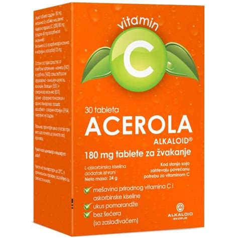 Alkaloid Acerola Mg Tableta Za Vakanje Eponuda