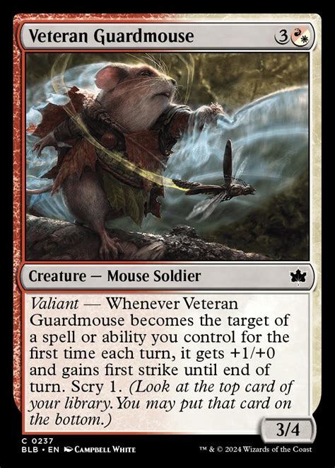 Veteran Guardmouse Bloomburrow Foil Standard Card Kingdom