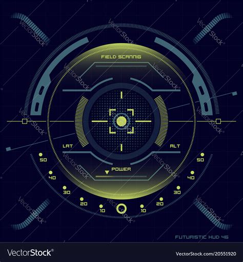 Futuristic Touch Screen User Interface Hud Vector Image