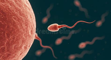 human sperm fertilizing  egg illustration  medical  educational