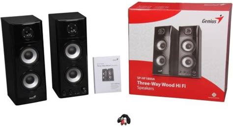 Genius SP HF1800A 50W 2 0 Three Way Hi Fi Wood Speaker 4 Woofer 20