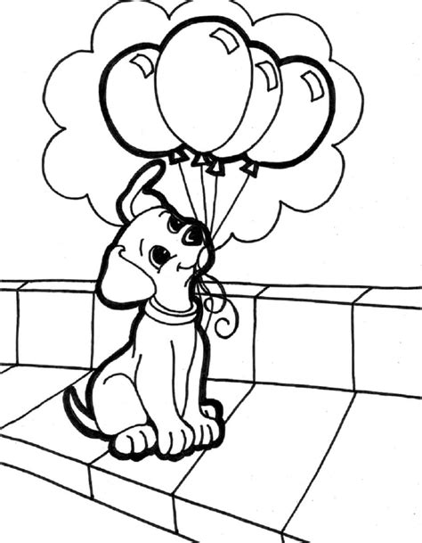 Dibujo De Un Perro Con Globos Dibujos Para Colorear The Best Porn Website