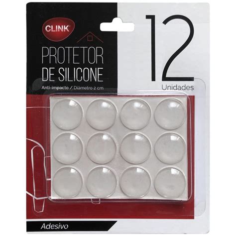 Protetor Adesivo Silicone Anti Impacto Redondo 20 Ou 12 Unidades Clink