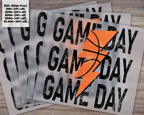 Game Day Basketball Lightning Bolt Dtf Digital Transfer Print Distressed Basketball Dtf Heat