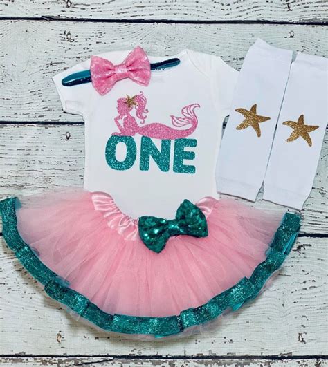 Mermaid Birthday Girl Outfit Mermaid Bodysuit Mermaid Baby - Etsy