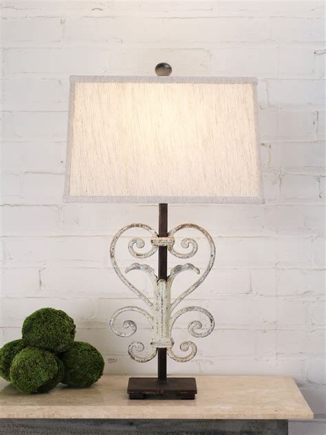 Iron Heart Scroll Table Lamp Handcrafted By Ferro Designs