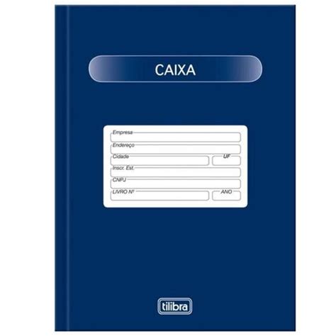 Livro Caixa Capa Dura Grande 100 Folhas Tilibra Livro Caixa