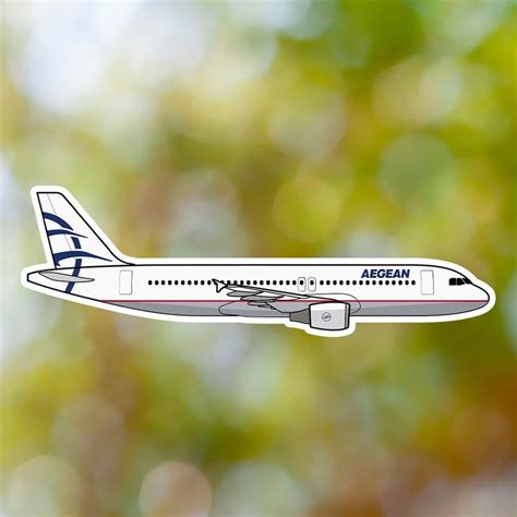 Airbus A320 Sticker Aegean Airlines Airplane Sticker Waterproof For Suitcase Car Book Water