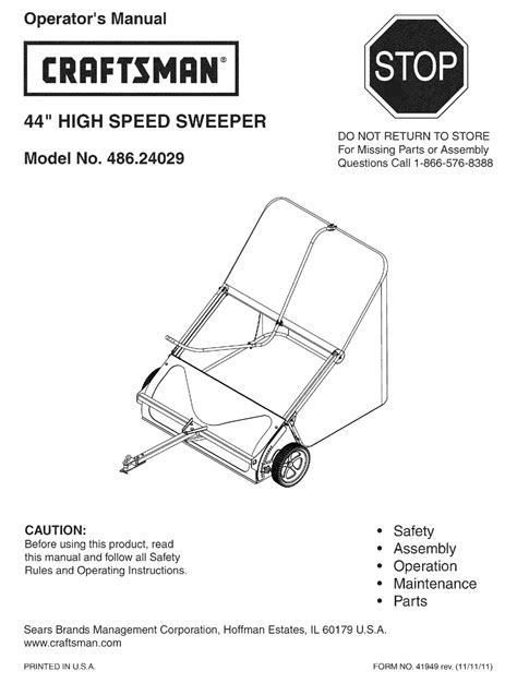 Craftsman 48624029 Operators Manual Pdf Download Manualslib