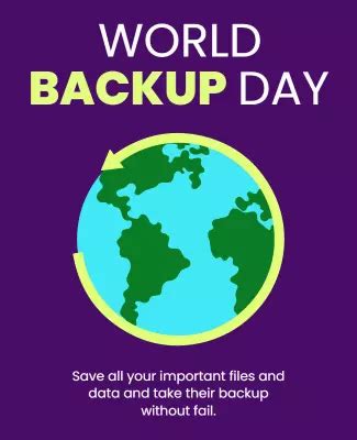 Premium World Backup Day Poster Templates