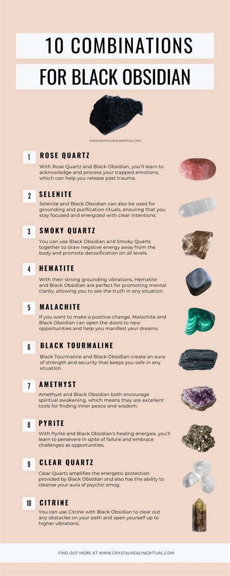 Best Crystal Combinations For Black Obsidian Crystal Healing