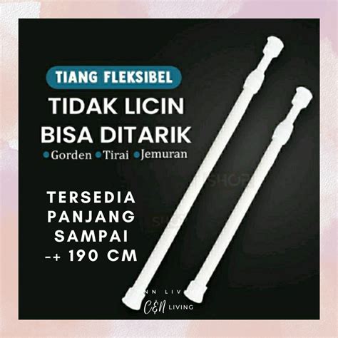 Jual Tongkat Fleksibel Besi Tiang Shower Gorden Horden Jendela