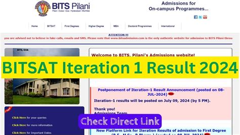 Bitsat Iteration Result Out Check Direct Link Here