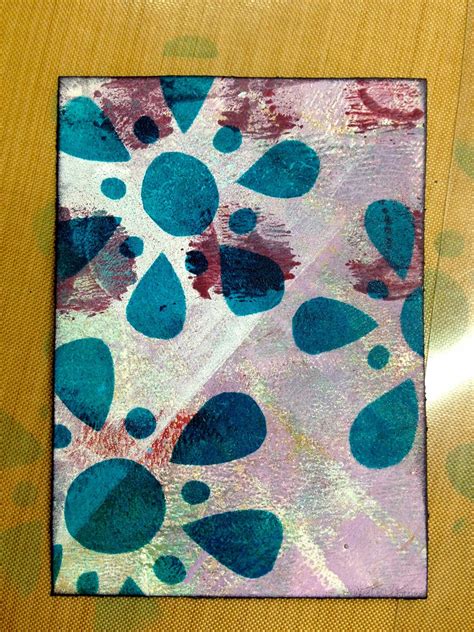 Claudines Art Corner Making Atcs With Gelli Print Backgrounds