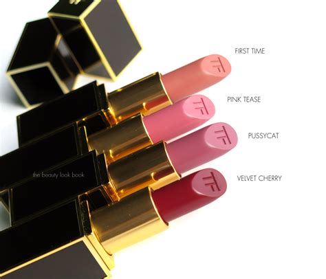 Tom Ford Lip Color Matte First Time Pink Tease Pussycat And Velvet Cherry The Beauty Look Book