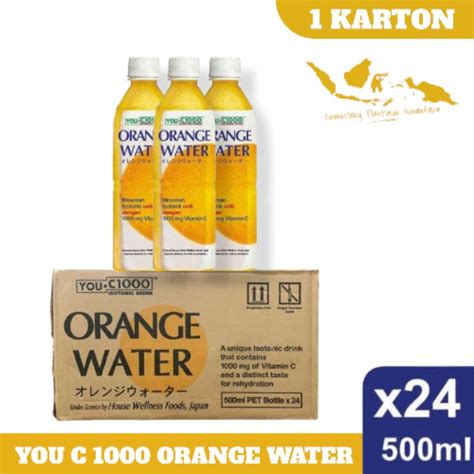 Jual YOU C 1000 Orange Water 500 Ml X 24 Pcs Karton Shopee Indonesia