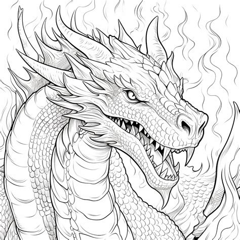 Premium Photo | A drawing of a dragon with a large mouth and large teeth generative ai