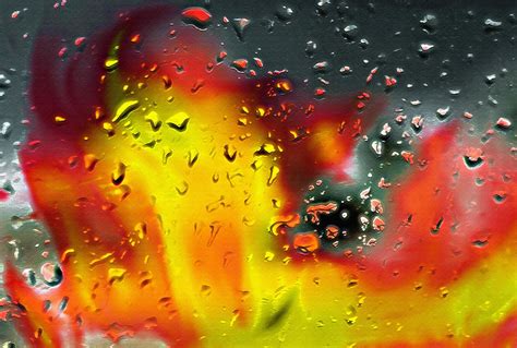 Fire and Rain Abstract 2 - Inverted Photograph by Steve Ohlsen - Fine ...