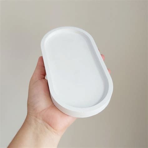 Molde Silicone Bandeja Oval Resina Gesso Cimento Decoração MercadoLivre