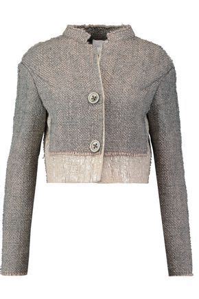 AGNONA Agnona Cloth Tweed Boucle Jacket White Tweed Jacket