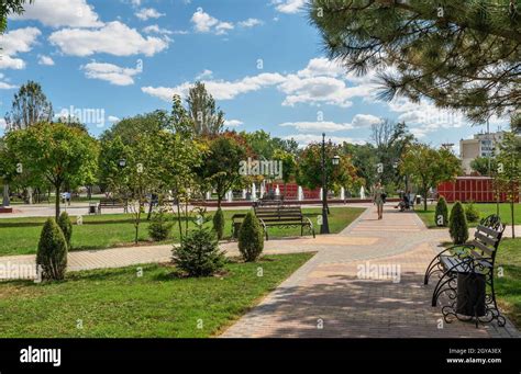 Tiraspol, Moldova 06.09.2021. Alexander Suvorov square in Tiraspol ...