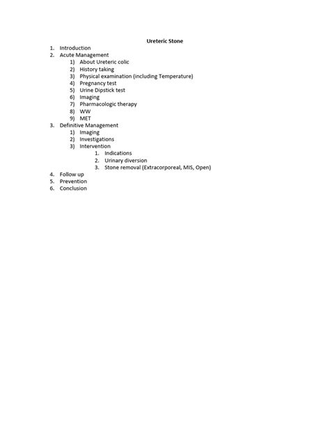 Management of Ureteric Stone | PDF | Kidney | Nonsteroidal Anti ...