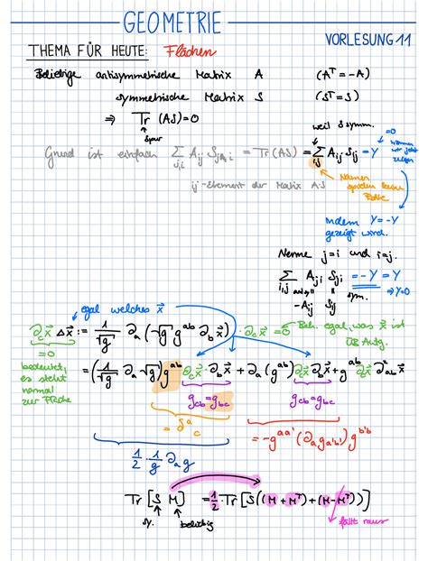 VL 11 BBB Geometrie Vorlesungsmitschrift Sommersemester 2020