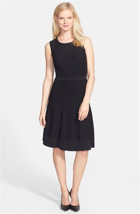 Calvin Klein Rib Knit Fit And Flare Sweater Dress Nordstrom