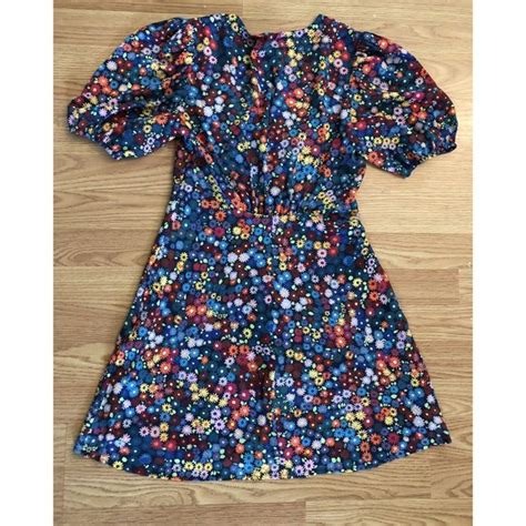 STAUD Dresses Nwt Staud Milla Rainbow Flower Market Puffed Sleeves