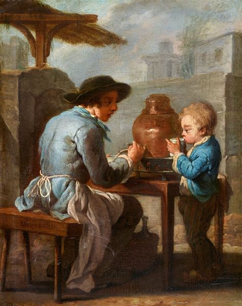 Jean Baptiste Charpentier The Elder A Drinks Seller And A Drinking