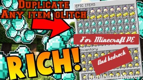 How To Duplicate Any Item On Minecraft Pe Bedrock Youtube