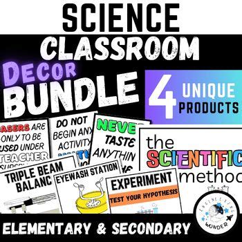 Science Classroom Decor - Lab Safety, Lab Equipment, Scientific Method ...