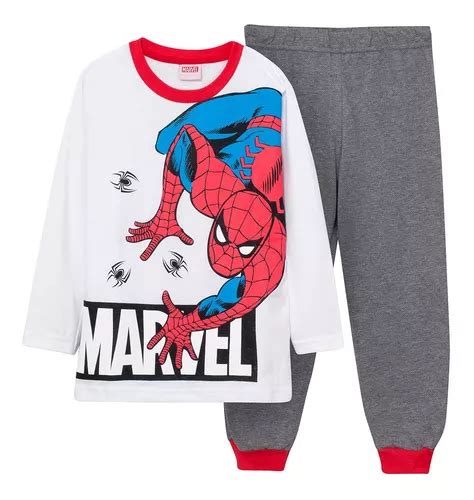 Pijama Spiderman Ni O Manga Larga Marvel Original