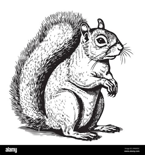 Squirrel Clip Art Black And White