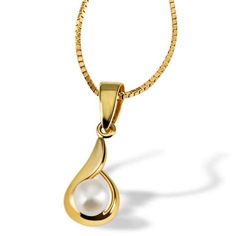 Goldmaid Collier Tropfen Gelbgold Perle Jetzt Bestellen Unter