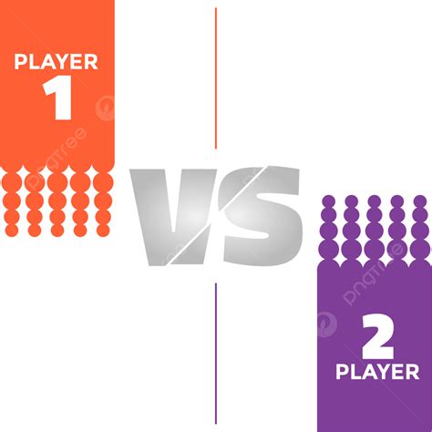 Versus Vs Vector Art Png Design Versus Vs Player Orange And Purple