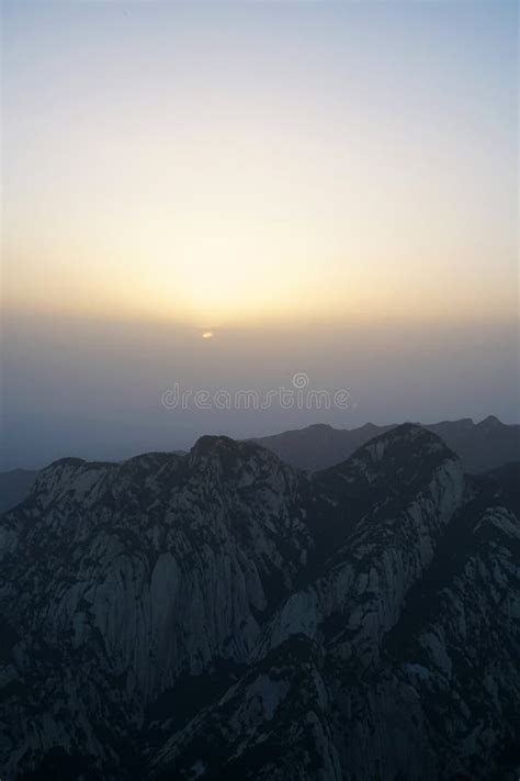 Huashan sunrise stock image. Image of scenery, autumn - 110419057