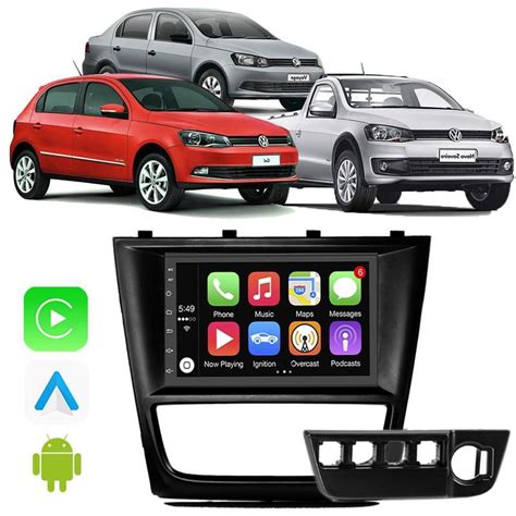 Kit Multimidia Android Auto Carplay Gol Saveiro Voyage G