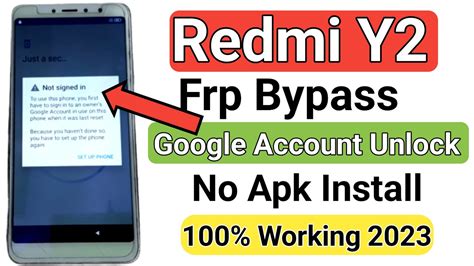 Redmi Y2 Frp Bypass L Without Pc 100 Working 2023 L Redmi Y2 Google