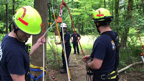 Technical Rescue Team Conducts Rope Rescue Training Youtube