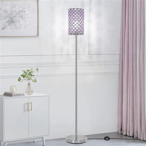 Rephen Crystal Floor Lamp For Bedroom Floor Lamp With On Off Foot