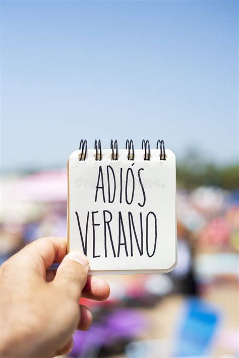 Mande Un SMS Al Verano Del Adios Adiós Verano En Español Imagen de