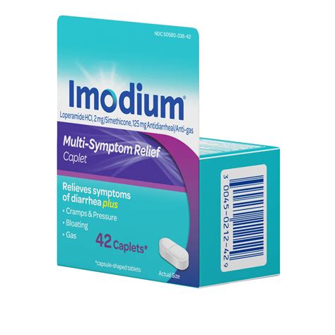 Imodium Multi Symptom Relief Anti Diarrheal Medicine Caplets 42 Ct