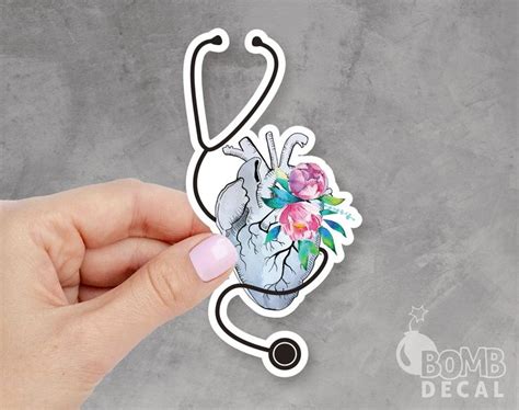 Heart Stethoscope Sticker Nurse Sticker Heart Sticker Hero Sticker