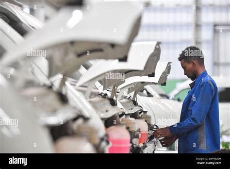 Beijing Ethiopia Th Mar A Worker Assembles An Electric