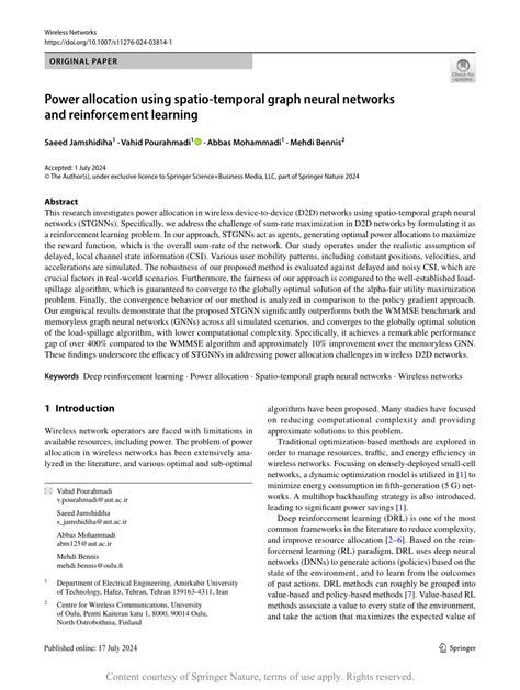 Power Allocation Using Spatio Temporal Graph Neural Networks And