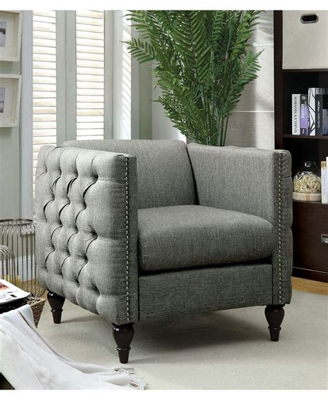 Furniture Of America Bently Contemporary Tufted Accent Chair Macy S