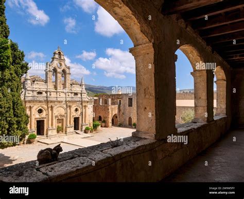 Arkadi Monastery Rethymno Region Crete Greece Stock Photo Alamy