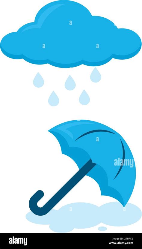 Rain And Umbrella Stock Vector Image Art Alamy