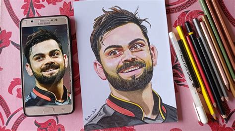 How To Draw Virat Kohli Step By Step Drawing Tutorial Trending